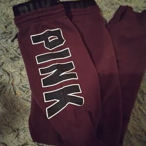 PINK Maroon Joggers